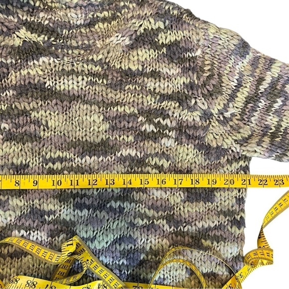J.Jill Sweater Size Medium Wool Blend Handknit Multi-Color Chunky Knit - Picture 8 of 9